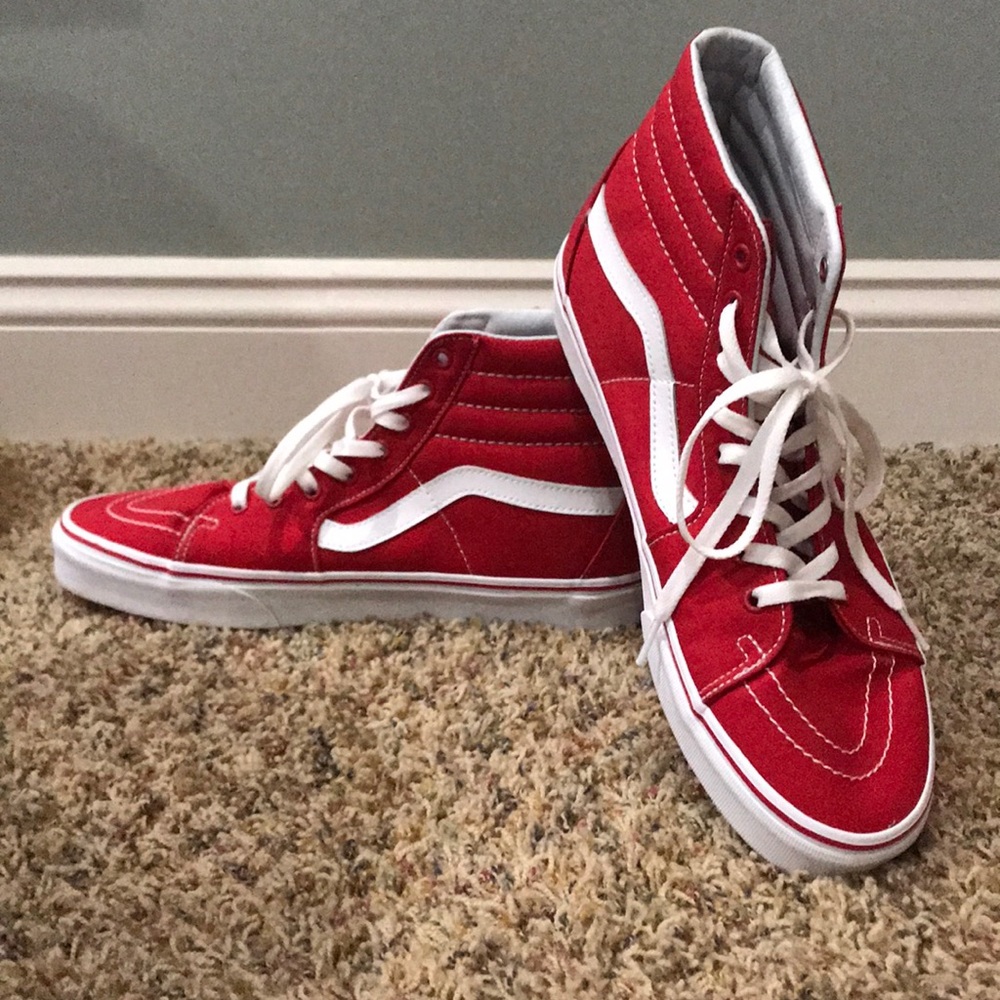 Red hightop vans